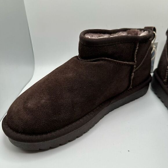 CUSHIONAIRE Women's Genuine Suede pull on boot +Memory Foam 8.5 BROWN - Picture 7 of 7